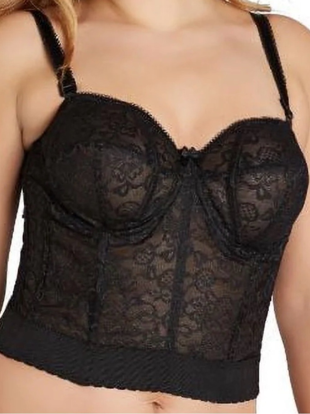 NEW GODDESS Goth Whimsigoth Vamp Bridal Corset Bustier Lace Shapewear Bra 42C